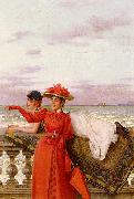 Vittorio Matteo Corcos Looking Out To Sea Spain oil painting artist